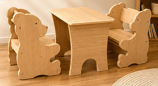 Mesinha Criativa Infantil em Madeira