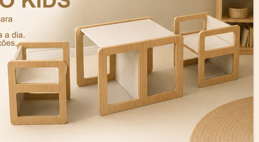 Contento Kids - Conjunto Infantil em Madeira