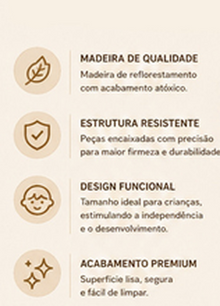 Contento Kids - Conjunto Infantil em Madeira