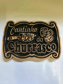 Quadro 3d Cantinho Do Churrasco Madeira Nobre